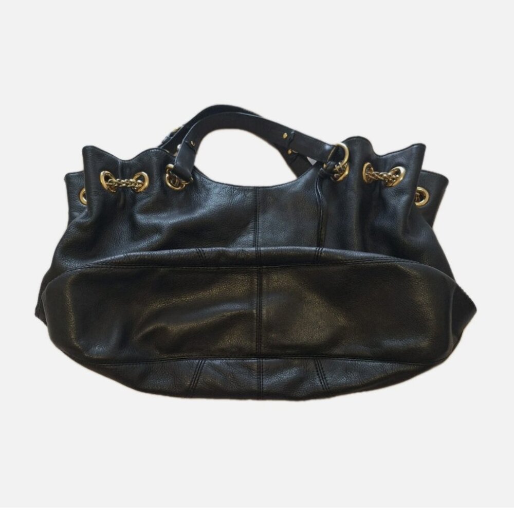 VINCE CAMUTO BLACK PEBBLED LEATHER HOBO BAG LARGE MODEL: HAVY - Picture 3 of 9